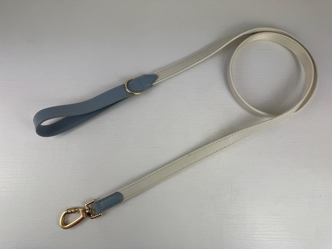 Two Tone Leash Dusty Blue & Off White