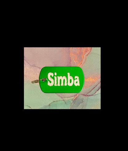 Engraved Pet Identification Tag